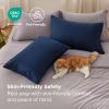 imageBedsure Queen Pillow Cases Set of 2  Dark Grey Double Brushed Microfiber Pillowcases 2 Pack Super Soft Cooling Pillow Case Covers with Envelope Closure Wrinkle Fade and Stain Resistant 20x3011  Navy