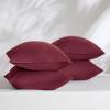 imageBedsure Queen Pillow Cases Set of 2  Dark Grey Double Brushed Microfiber Pillowcases 2 Pack Super Soft Cooling Pillow Case Covers with Envelope Closure Wrinkle Fade and Stain Resistant 20x3005  Burgundy
