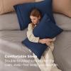 imageBedsure Queen Pillow Cases Set of 2  Dark Grey Double Brushed Microfiber Pillowcases 2 Pack Super Soft Cooling Pillow Case Covers with Envelope Closure Wrinkle Fade and Stain Resistant 20x3011  Navy