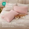 imageBedsure Queen Pillow Cases Set of 2  Dark Grey Double Brushed Microfiber Pillowcases 2 Pack Super Soft Cooling Pillow Case Covers with Envelope Closure Wrinkle Fade and Stain Resistant 20x3013  Pale Blush