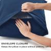 imageBedsure Queen Pillow Cases Set of 2  Dark Grey Double Brushed Microfiber Pillowcases 2 Pack Super Soft Cooling Pillow Case Covers with Envelope Closure Wrinkle Fade and Stain Resistant 20x3011  Navy