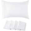 imageBedsure Queen Pillow Cases Set of 2  Dark Grey Double Brushed Microfiber Pillowcases 2 Pack Super Soft Cooling Pillow Case Covers with Envelope Closure Wrinkle Fade and Stain Resistant 20x3002  White