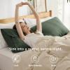 imageBedsure Queen Pillow Cases Set of 2  Dark Grey Double Brushed Microfiber Pillowcases 2 Pack Super Soft Cooling Pillow Case Covers with Envelope Closure Wrinkle Fade and Stain Resistant 20x3015  Olive Green