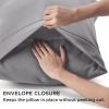 imageBedsure Queen Pillow Cases Set of 2  Dark Grey Double Brushed Microfiber Pillowcases 2 Pack Super Soft Cooling Pillow Case Covers with Envelope Closure Wrinkle Fade and Stain Resistant 20x3009  Light Grey