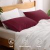 imageBedsure Queen Pillow Cases Set of 2  Dark Grey Double Brushed Microfiber Pillowcases 2 Pack Super Soft Cooling Pillow Case Covers with Envelope Closure Wrinkle Fade and Stain Resistant 20x3005  Burgundy