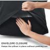 imageBedsure Queen Pillow Cases Set of 2  Dark Grey Double Brushed Microfiber Pillowcases 2 Pack Super Soft Cooling Pillow Case Covers with Envelope Closure Wrinkle Fade and Stain Resistant 20x3003  Black