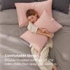 imageBedsure Queen Pillow Cases Set of 2  Dark Grey Double Brushed Microfiber Pillowcases 2 Pack Super Soft Cooling Pillow Case Covers with Envelope Closure Wrinkle Fade and Stain Resistant 20x3013  Pale Blush