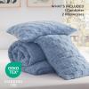imageBedsure Queen Size Comforter Set Beige Boho Tufted Bed Set Checkered Farmhouse Shabby Chic Bedding 3 Pieces 1 Plaid Geometric Comforter and 2 Pillow Shams17  Ashley Blue  Fuzzy Checkerboard