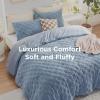 imageBedsure Queen Size Comforter Set Beige Boho Tufted Bed Set Checkered Farmhouse Shabby Chic Bedding 3 Pieces 1 Plaid Geometric Comforter and 2 Pillow Shams17  Ashley Blue  Fuzzy Checkerboard