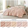 imageBedsure Queen Size Comforter Set Beige Boho Tufted Bed Set Checkered Farmhouse Shabby Chic Bedding 3 Pieces 1 Plaid Geometric Comforter and 2 Pillow Shams10  Dusty Rose  Tufted Checkboard