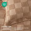 imageBedsure Queen Size Comforter Set Beige Boho Tufted Bed Set Checkered Farmhouse Shabby Chic Bedding 3 Pieces 1 Plaid Geometric Comforter and 2 Pillow Shams04  Taupe  Tufted Checkboard