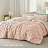 imageBedsure Queen Size Comforter Set Beige Boho Tufted Bed Set Checkered Farmhouse Shabby Chic Bedding 3 Pieces 1 Plaid Geometric Comforter and 2 Pillow Shams10  Dusty Rose  Tufted Checkboard