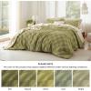 imageBedsure Queen Size Comforter Set Beige Boho Tufted Bed Set Checkered Farmhouse Shabby Chic Bedding 3 Pieces 1 Plaid Geometric Comforter and 2 Pillow Shams07  Olive Green  Tufted Checkboard