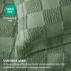 imageBedsure Queen Size Comforter Set Beige Boho Tufted Bed Set Checkered Farmhouse Shabby Chic Bedding 3 Pieces 1 Plaid Geometric Comforter and 2 Pillow Shams06  Green  Tufted Checkboard