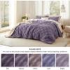 imageBedsure Queen Size Comforter Set Beige Boho Tufted Bed Set Checkered Farmhouse Shabby Chic Bedding 3 Pieces 1 Plaid Geometric Comforter and 2 Pillow Shams09  Grayish Purple  Tufted Checkboard
