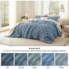 imageBedsure Queen Size Comforter Set Beige Boho Tufted Bed Set Checkered Farmhouse Shabby Chic Bedding 3 Pieces 1 Plaid Geometric Comforter and 2 Pillow Shams12  Mineral Blue  Tufted Checkboard