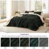 imageBedsure Queen Size Comforter Set Beige Boho Tufted Bed Set Checkered Farmhouse Shabby Chic Bedding 3 Pieces 1 Plaid Geometric Comforter and 2 Pillow Shams05  Dark Olive Green  Tufted Checkboard