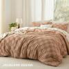 imageBedsure Queen Size Comforter Set Beige Boho Tufted Bed Set Checkered Farmhouse Shabby Chic Bedding 3 Pieces 1 Plaid Geometric Comforter and 2 Pillow Shams04  Taupe  Tufted Checkboard
