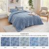 imageBedsure Queen Size Comforter Set Beige Boho Tufted Bed Set Checkered Farmhouse Shabby Chic Bedding 3 Pieces 1 Plaid Geometric Comforter and 2 Pillow Shams17  Ashley Blue  Fuzzy Checkerboard