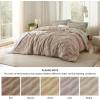 imageBedsure Queen Size Comforter Set Beige Boho Tufted Bed Set Checkered Farmhouse Shabby Chic Bedding 3 Pieces 1 Plaid Geometric Comforter and 2 Pillow Shams03  Khaki  Tufted Checkboard