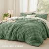 imageBedsure Queen Size Comforter Set Beige Boho Tufted Bed Set Checkered Farmhouse Shabby Chic Bedding 3 Pieces 1 Plaid Geometric Comforter and 2 Pillow Shams06  Green  Tufted Checkboard
