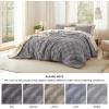 imageBedsure Queen Size Comforter Set Beige Boho Tufted Bed Set Checkered Farmhouse Shabby Chic Bedding 3 Pieces 1 Plaid Geometric Comforter and 2 Pillow Shams13  Grey  Tufted Checkboard