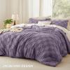 imageBedsure Queen Size Comforter Set Beige Boho Tufted Bed Set Checkered Farmhouse Shabby Chic Bedding 3 Pieces 1 Plaid Geometric Comforter and 2 Pillow Shams09  Grayish Purple  Tufted Checkboard