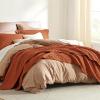 imageBedsure Quilts Queen Size  Grey Bedspreads Queen Size with Basket Weave Pattern Soft Quilt Bedding Lightweight Comforter Coverlet for All Seasons 90quot x 96quot10  Red Orange