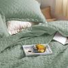 imageBedsure Quilts Queen Size  Grey Bedspreads Queen Size with Basket Weave Pattern Soft Quilt Bedding Lightweight Comforter Coverlet for All Seasons 90quot x 96quot04  Sage Green