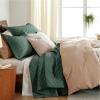imageBedsure Quilts Queen Size  Grey Bedspreads Queen Size with Basket Weave Pattern Soft Quilt Bedding Lightweight Comforter Coverlet for All Seasons 90quot x 96quot05  Dark Green