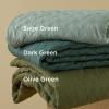 imageBedsure Quilts Queen Size  Grey Bedspreads Queen Size with Basket Weave Pattern Soft Quilt Bedding Lightweight Comforter Coverlet for All Seasons 90quot x 96quot04  Sage Green