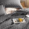 imageBedsure Quilts Queen Size  Grey Bedspreads Queen Size with Basket Weave Pattern Soft Quilt Bedding Lightweight Comforter Coverlet for All Seasons 90quot x 96quot00  Grey