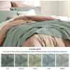 imageBedsure Quilts Queen Size  Grey Bedspreads Queen Size with Basket Weave Pattern Soft Quilt Bedding Lightweight Comforter Coverlet for All Seasons 90quot x 96quot04  Sage Green