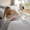 imageBedsure Quilts Queen Size  Grey Bedspreads Queen Size with Basket Weave Pattern Soft Quilt Bedding Lightweight Comforter Coverlet for All Seasons 90quot x 96quot01  White