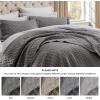 imageBedsure Quilts Queen Size  Grey Bedspreads Queen Size with Basket Weave Pattern Soft Quilt Bedding Lightweight Comforter Coverlet for All Seasons 90quot x 96quot00  Grey