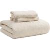 imageBedsure Quilts Queen Size  Grey Bedspreads Queen Size with Basket Weave Pattern Soft Quilt Bedding Lightweight Comforter Coverlet for All Seasons 90quot x 96quot08  Beige