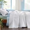 imageBedsure Quilts Queen Size  Grey Bedspreads Queen Size with Basket Weave Pattern Soft Quilt Bedding Lightweight Comforter Coverlet for All Seasons 90quot x 96quot01  White