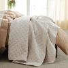 imageBedsure Quilts Queen Size  Grey Bedspreads Queen Size with Basket Weave Pattern Soft Quilt Bedding Lightweight Comforter Coverlet for All Seasons 90quot x 96quot08  Beige