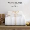 imageBedsure Quilts Queen Size  Queen Quilt Bedding Set Bedspread Coverlet Comforter Lightweight Corduroy Pattern Bedspread 3Piece Set with 90quotx96quot Coverlet ampamp 2 Pillow Shams AllSeason Soft Microfiber02  Cream