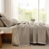imageBedsure Quilts Queen Size  Queen Quilt Bedding Set Bedspread Coverlet Comforter Lightweight Corduroy Pattern Bedspread 3Piece Set with 90quotx96quot Coverlet ampamp 2 Pillow Shams AllSeason Soft Microfiber04  Taupe
