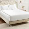 imageBedsure Satin Fitted Sheet Only Queen Size  Silk Bed Sheet Luxury ampamp Ultra Soft NonFading ampamp Wrinkle Free Good for Skin Silver Grey 60x8015 Inches 1 Piece No Pillowcases02  White