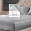 imageBedsure Satin Fitted Sheet Only Queen Size  Silk Bed Sheet Luxury ampamp Ultra Soft NonFading ampamp Wrinkle Free Good for Skin Silver Grey 60x8015 Inches 1 Piece No Pillowcases05  Silver Grey