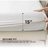imageBedsure Satin Fitted Sheet Only Queen Size  Silk Bed Sheet Luxury ampamp Ultra Soft NonFading ampamp Wrinkle Free Good for Skin Silver Grey 60x8015 Inches 1 Piece No Pillowcases02  White