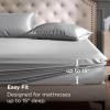 imageBedsure Satin Fitted Sheet Only Queen Size  Silk Bed Sheet Luxury ampamp Ultra Soft NonFading ampamp Wrinkle Free Good for Skin Silver Grey 60x8015 Inches 1 Piece No Pillowcases05  Silver Grey