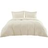 imageBedsure Silky Cooling Duvet Cover Queen Size  Lightweight 100 Rayon Derived from Bamboo Comforter Cover Set for Hot Sleepers Breathable ampamp MoistureWicking Bedding Set Pure White05  Light Beige No Comforter