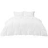 imageBedsure Silky Cooling Duvet Cover Queen Size  Lightweight 100 Rayon Derived from Bamboo Comforter Cover Set for Hot Sleepers Breathable ampamp MoistureWicking Bedding Set Pure WhiteWhite No Comforter