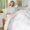 imageBedsure Silky Cooling Duvet Cover Queen Size  Lightweight 100 Rayon Derived from Bamboo Comforter Cover Set for Hot Sleepers Breathable ampamp MoistureWicking Bedding Set Pure White07  Pure White No Comforter