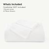 imageBedsure Silky Cooling Duvet Cover Queen Size  Lightweight 100 Rayon Derived from Bamboo Comforter Cover Set for Hot Sleepers Breathable ampamp MoistureWicking Bedding Set Pure White07  Pure White No Comforter