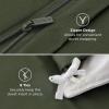 imageBedsure Silky Cooling Duvet Cover Queen Size  Lightweight 100 Rayon Derived from Bamboo Comforter Cover Set for Hot Sleepers Breathable ampamp MoistureWicking Bedding Set Pure White06  Olive Green No Comforter