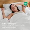 imageBedsure Silky Cooling Duvet Cover Queen Size  Lightweight 100 Rayon Derived from Bamboo Comforter Cover Set for Hot Sleepers Breathable ampamp MoistureWicking Bedding Set Pure WhiteWhite No Comforter